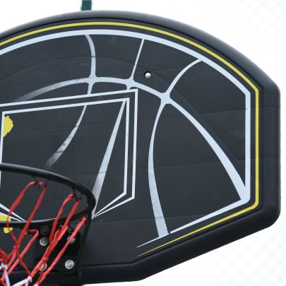   Portable Basketball Stand Height Adjustable Hoop Backboard W/Wheels Black