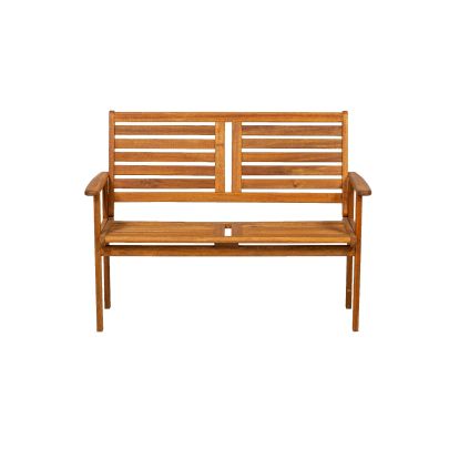 Napoli Wood 2 Seater Bench Set In Wood