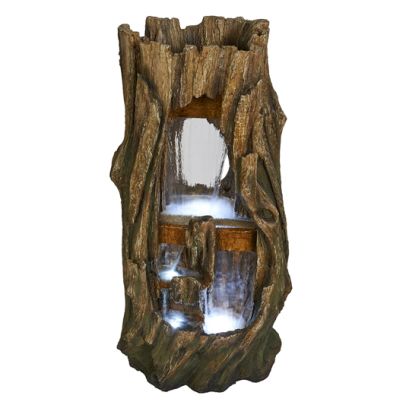 Tamworth Tree Trunk Woodland Solar Powered Water Feature