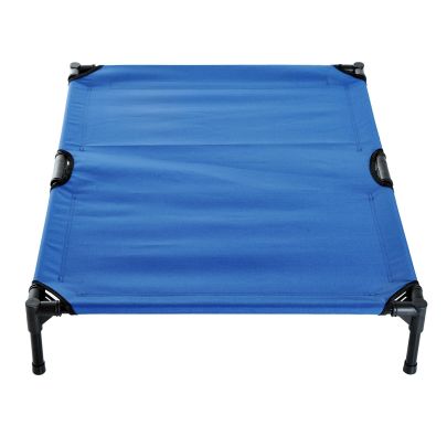  Large Dogs Portable Elevated Fabric Bed for Camping Outdoors Blue