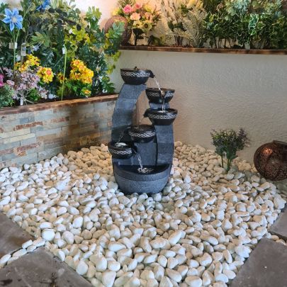 5 Bowl Pour Contemporary Water Feature