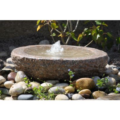 Eastern Pinky Granite Babbling Bowl (15x50x50) Solar Water Feature