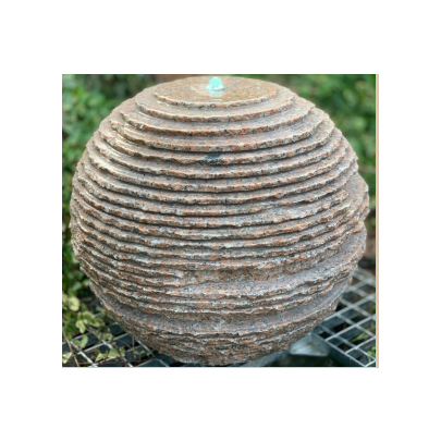 Eastern Pinky Granite Rustic Sphere (40x40x40) Solar Water Feature