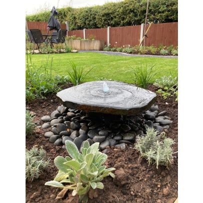 Eastern Basalt Slab With Plinth (21x40x40) Water Feature