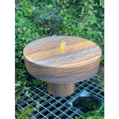 Eastern Millstone With Plinth (30x38x38) Solar Water Feature