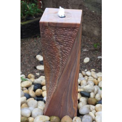 Eastern Twist With Two Chisslled Sides Two Honed (65x20x20) Solar Water Feature