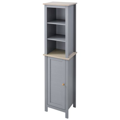 kleankin Freestanding Bathroom Storage Cabinet Space Saver w/ Adjustable Shelf Cupboard