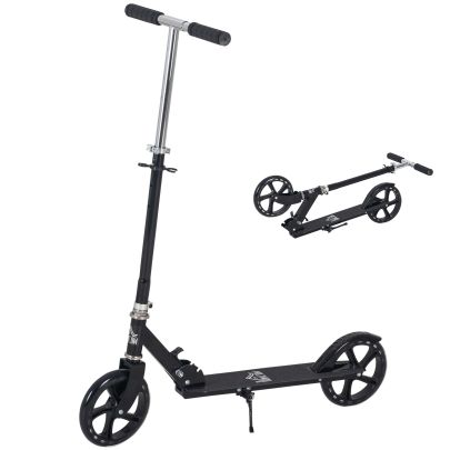   Kids Scooter Height Adjustable Foldable Design Teens Ride On Toy Black