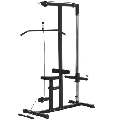  Exercise Pulley Machine Power Tower with Adjustable Seat Cable Positions