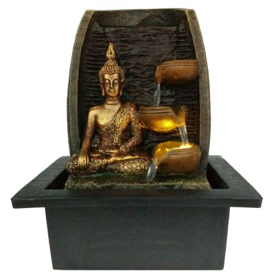 Golden Buddha with Water Cups Fountain