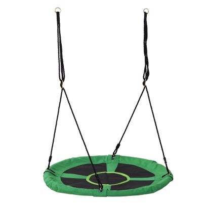   Kids Swing Outdoor Toys for Kids, Φ100x4.5H cm-Black/Green