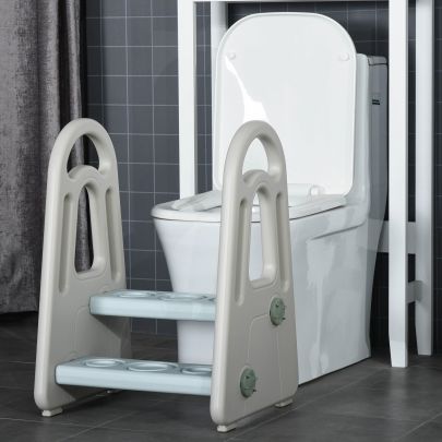  Two-Step Stool for Kids Toddlers with Handle for Toilet Potty Training