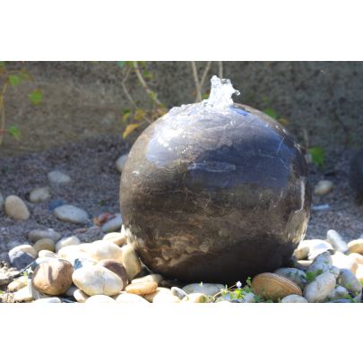 Eastern Black Limestone Polished Sphere (40x40x40) Water Feature