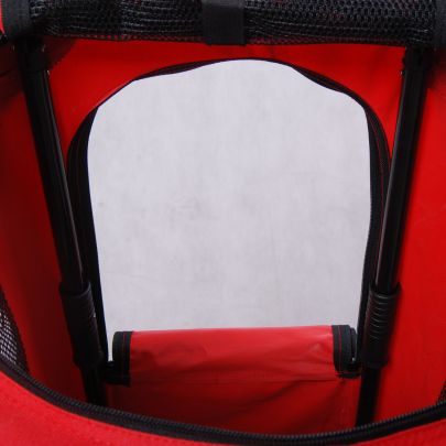PawHut Small Pets PVC Oxford Cloth Travel Carrier w/ Mesh Windows Red