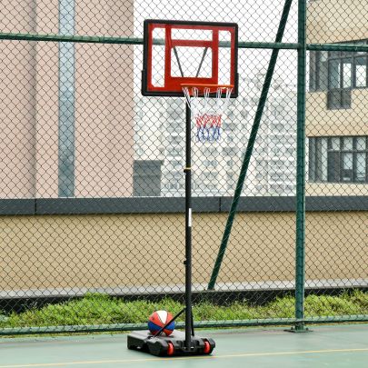  Portable Basketball Stand 160-210cm Adjustable Height Sturdy Rim Hoop Base Net