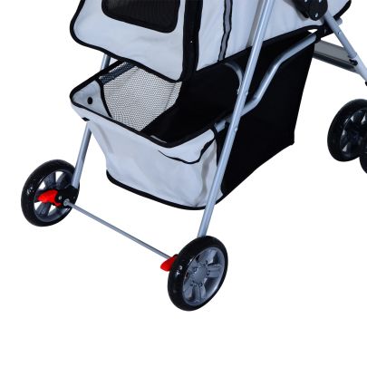 PawHut Dogs 600D Oxford Cloth Pram Grey - Suitable for Small Pets