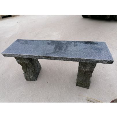 Rustic Straight Bench Dark Grey Granite (42x100x30)