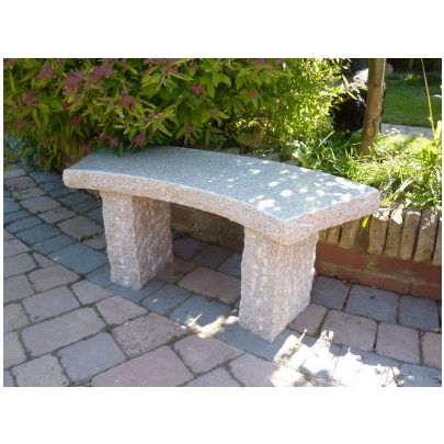 Curved Bench Pinky Granite (42x100x36)