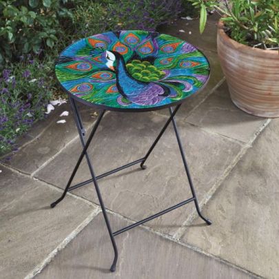 5030055 | Extra Large Peacock Table Garden Decoration
