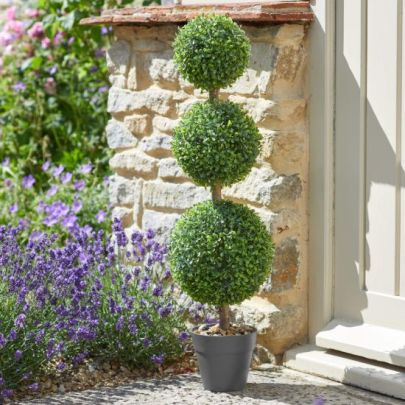 5045087MO | Trio Topiary Tree 80Cm 2 Pack Artifical Trees