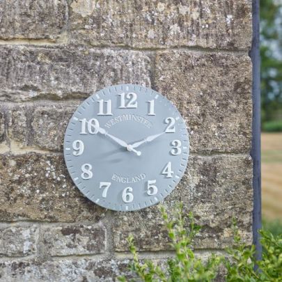 5164009MO | Westminster Greystone 12 Inch Garden Clock