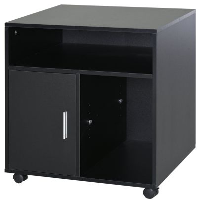  Particle Board 4-Compartment Storage Unit Black