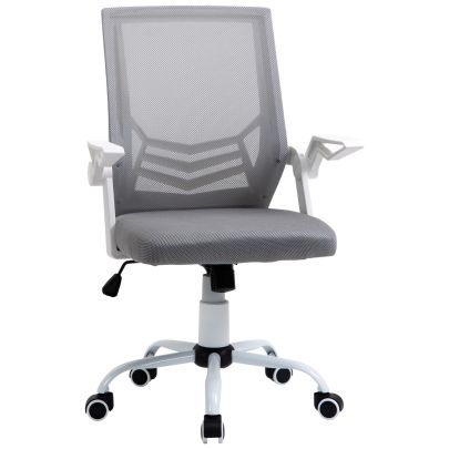 Vinsetto Mesh Home Office Chair Swivel Task Computer Desk Chair w/ Lumbar Support, Grey