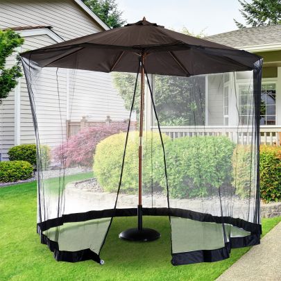  2.3 m Umbrella/Table Mosquito Net-Black 