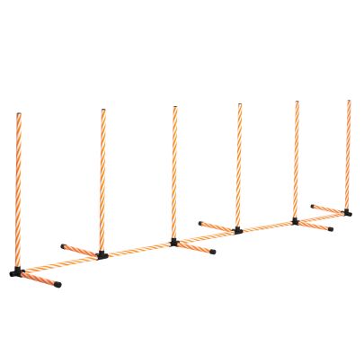  Dog Agility Weave Poles Training Obstacle Course Set Slalom Equipment with Bag