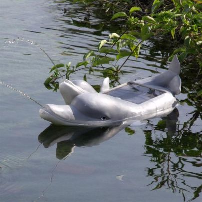 Floating Solar Dolphin Water Feature