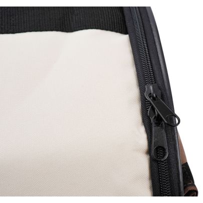  Folding Fabric Soft Pet Crate, 46Lx36Wx41H cm-Brown