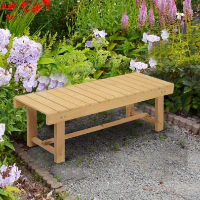  2-Seater Outdoor Garden Fir Wood Patio Bench