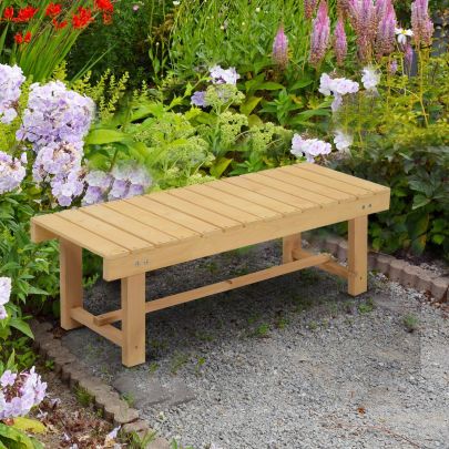 2-Seater Outdoor Garden Fir Wood Patio Bench