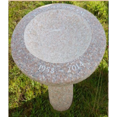 Eastern Round Birdbath Pinky Granite (50x45x45)