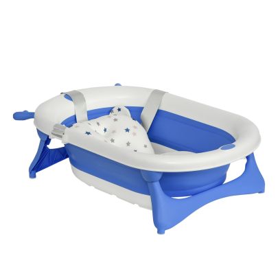  Foldable Portable Baby Bath Tub w/ Temperature-Induced Water Plug for 0-3 years
