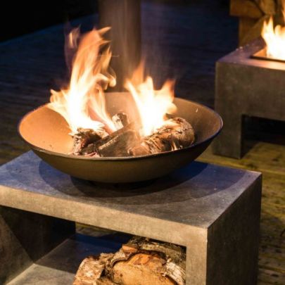 Firebowl & Rectangle Console Cement