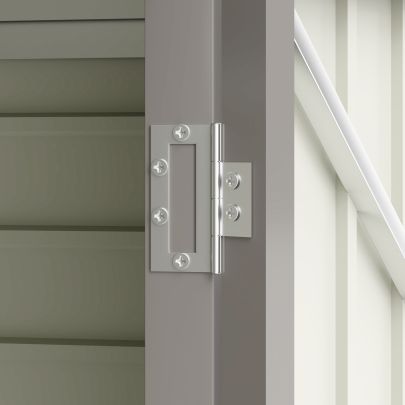 Outsunny 3.7 x 7.9ft Galvanised Steel Shed, with Latched Door and Padlock Light Grey