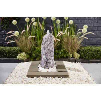 Marble Monolith Shadow Grey 50cm Natural Stone Water Feature