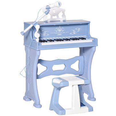   37 Key Kids Battery Keyboard Mini Grand Piano Stool Microphone Musical Toy