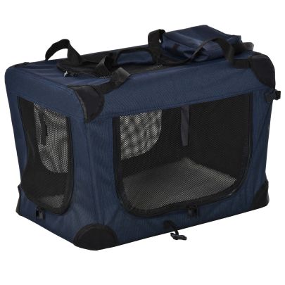  Folding Pet Carrier Bag Soft Portable Cat Puppy Cage with Cushion Storage Bag