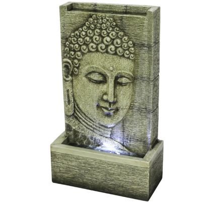 Solar Bermuda Buddha Face Oriental Water Feature