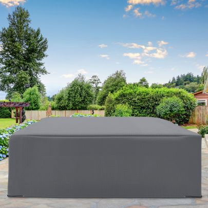  245x165cm Outdoor Garden Rattan Furniture Protective Cover Water UV Resistant Grey