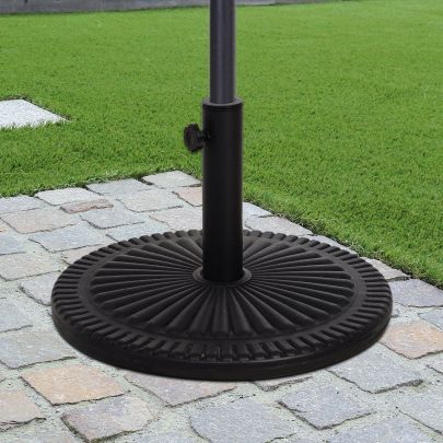  Cement Outdoor Garden Round Parasol Base Black