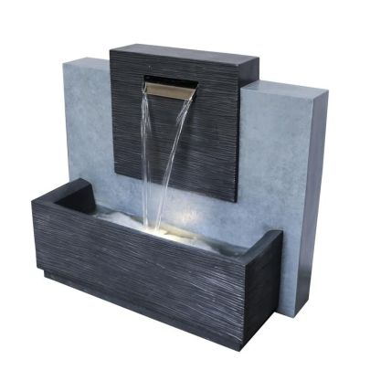 Ivyline Large Contemporary Grey Contemporary Water Feature