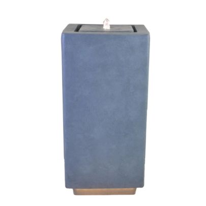 Ivyline Elite LED Large Cube Grey Contemporary Clay Fibre Water Feature