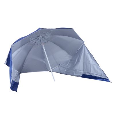  2 m Beach Umbrella Parasol-Coated Blue