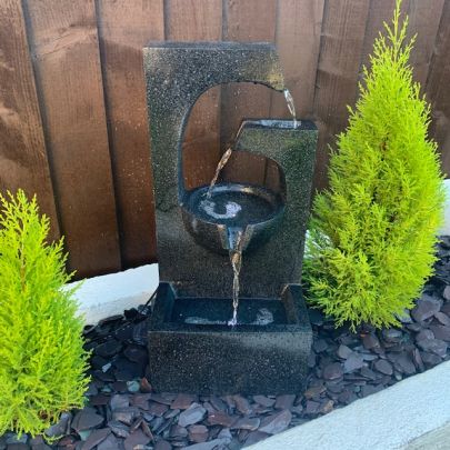 Compact Ebony Contemporary Water Feature