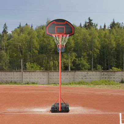  Steel Frame Adjustable Basketball Hoop Stand Black/Red