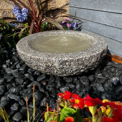 Solar Grey Granite Babbling Bowl 45cm Natural Stone Feature