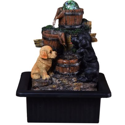 Playful Pups Table Top Water Feature